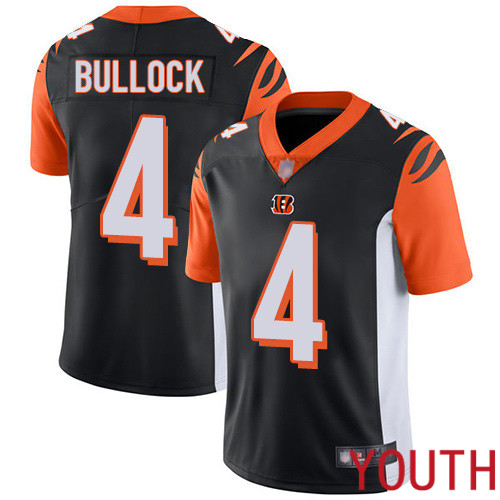 Cincinnati Bengals Limited Black Youth Randy Bullock Home Jersey NFL Footballl #4 Vapor Untouchable